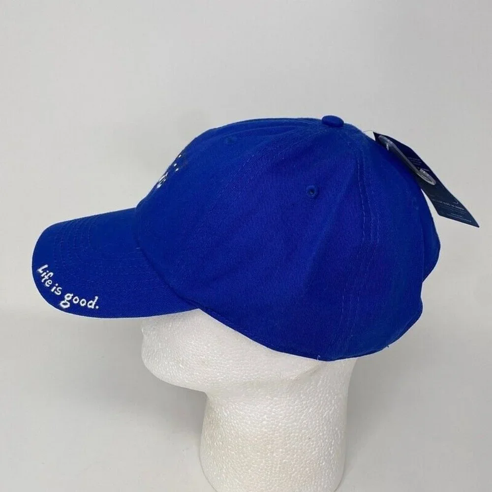 NWT Life Is Good Strapback‎ Hat Cap Ski Blue Golf